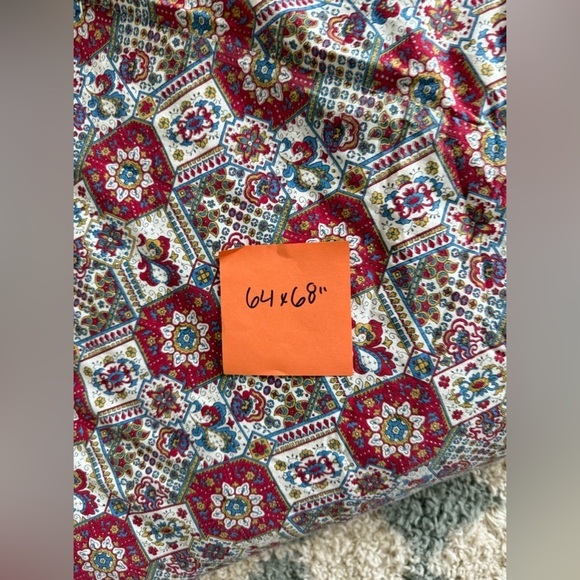 VTG Quilt Blanket Paisley Pattern Blanket Multi Color Boho Hippie Blanket Large - Picture 8 of 8